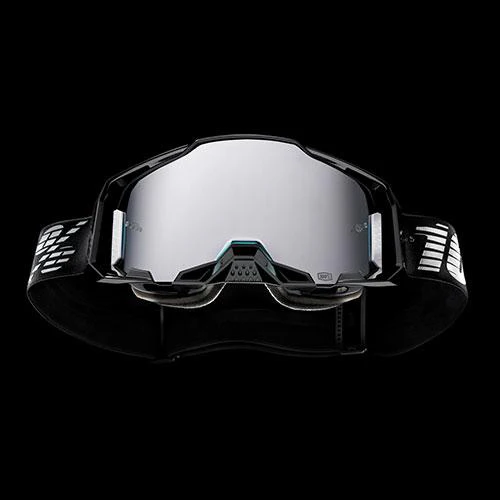 100% - Armega Essential Black Silver Flash Iridium Goggles - Image 2