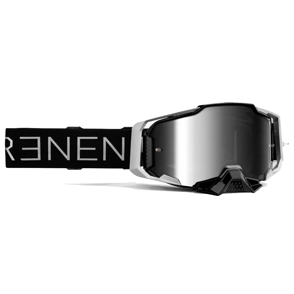 100% - Armega Renen S2 Black/White Iridium Lens Goggles - Image 2