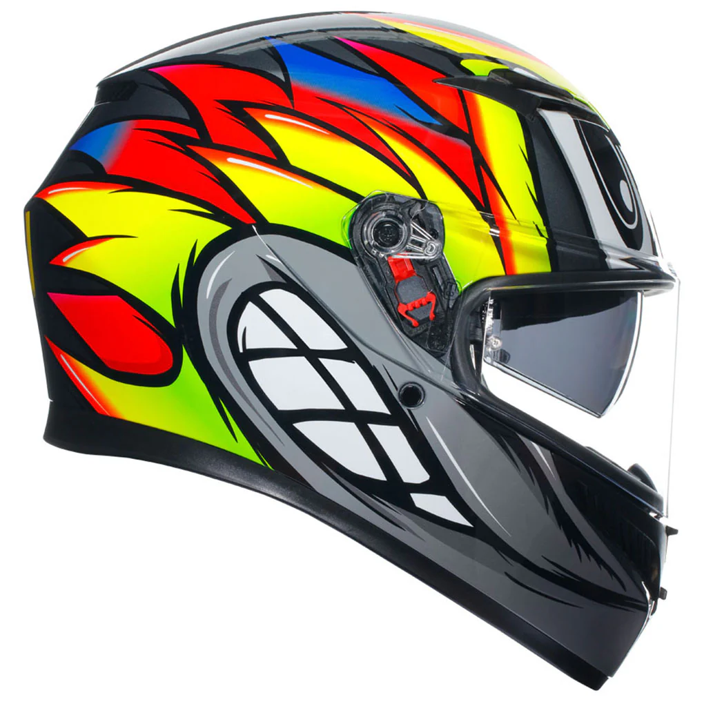 AGV - K3 Birdy 2.0 Grey/Yellow/Red Helmet - Image 2