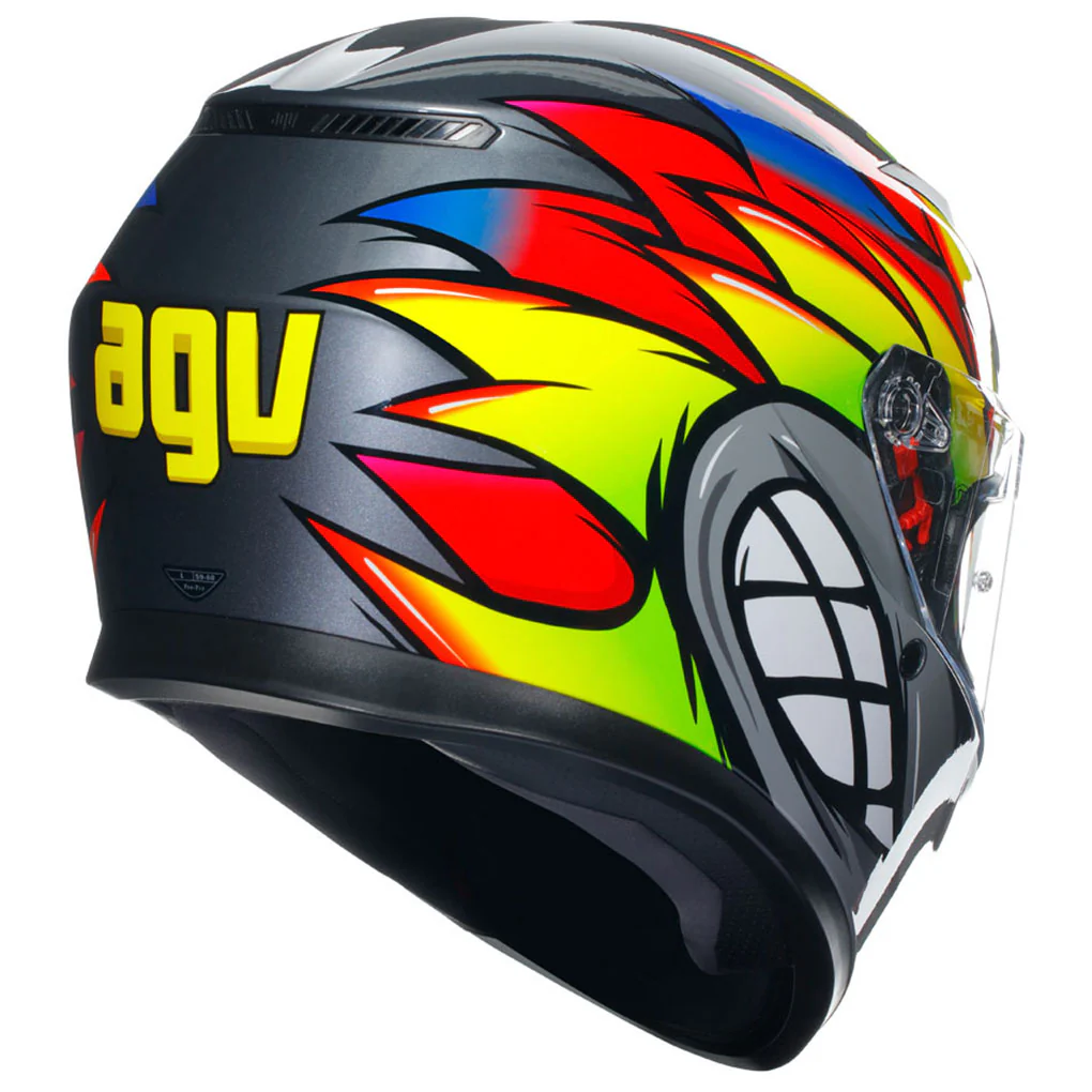 AGV - K3 Birdy 2.0 Grey/Yellow/Red Helmet - Image 6