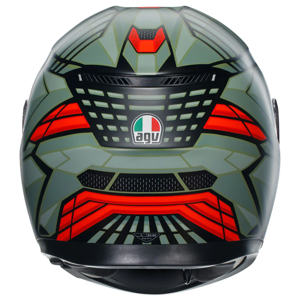 AGV - K3 Decept Black/Green/Red Helmet - Image 6