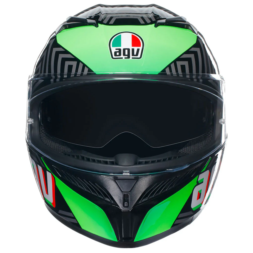 AGV - K3 Kamaleon Black/Red/Green Helmet - Image 2