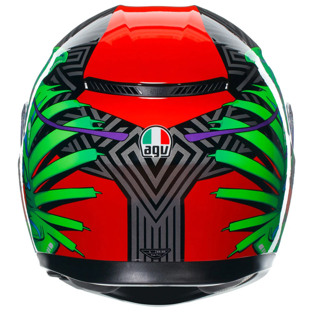 AGV - K3 Kamaleon Black/Red/Green Helmet - Image 6
