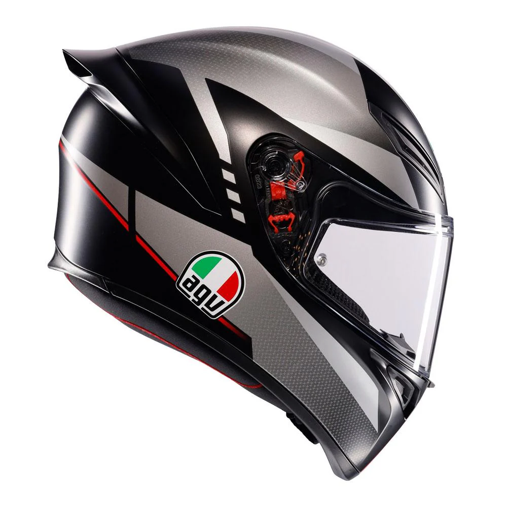 AGV - K1 S Lap Matt Black/Grey/Red Full Face Helmet - Image 3