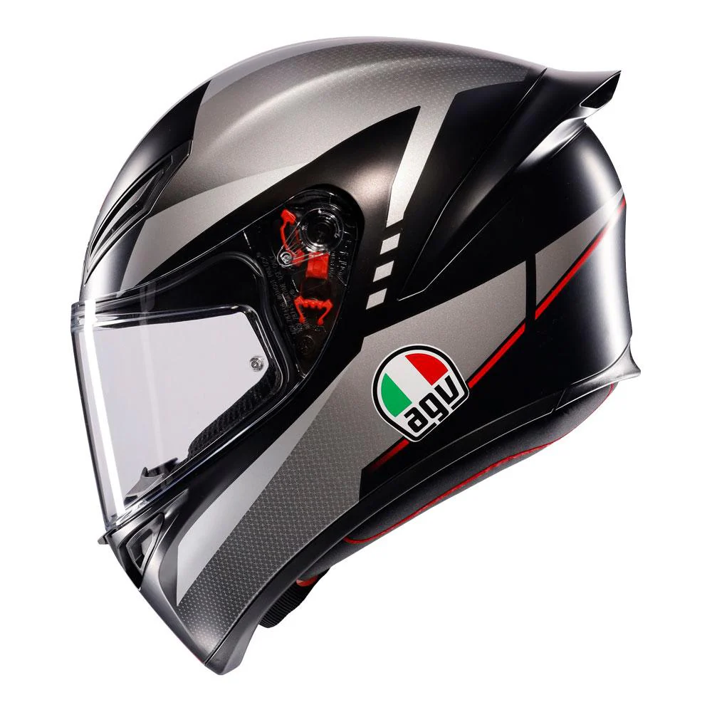 AGV - K1 S Lap Matt Black/Grey/Red Full Face Helmet - Image 4