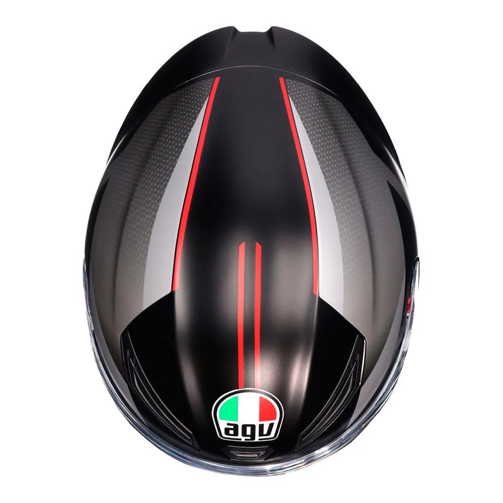 AGV - K1 S Lap Matt Black/Grey/Red Full Face Helmet - Image 6