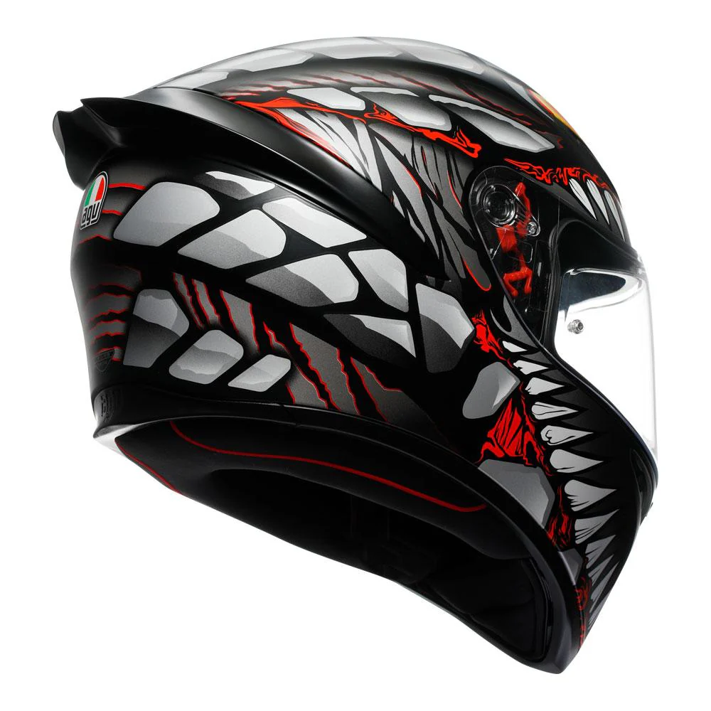 AGV - K1 S Lyzard Black/Grey/Red Full Face Helmet - Image 5