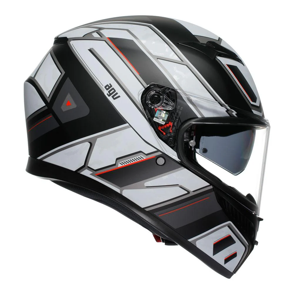 AGV - K3 Rivia Matt Black/White Full Face Helmet - Image 3