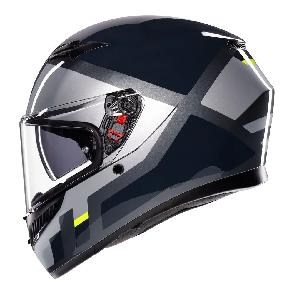 AGV - K3 Shade Black/Grey/Yellow Helmet - Image 2