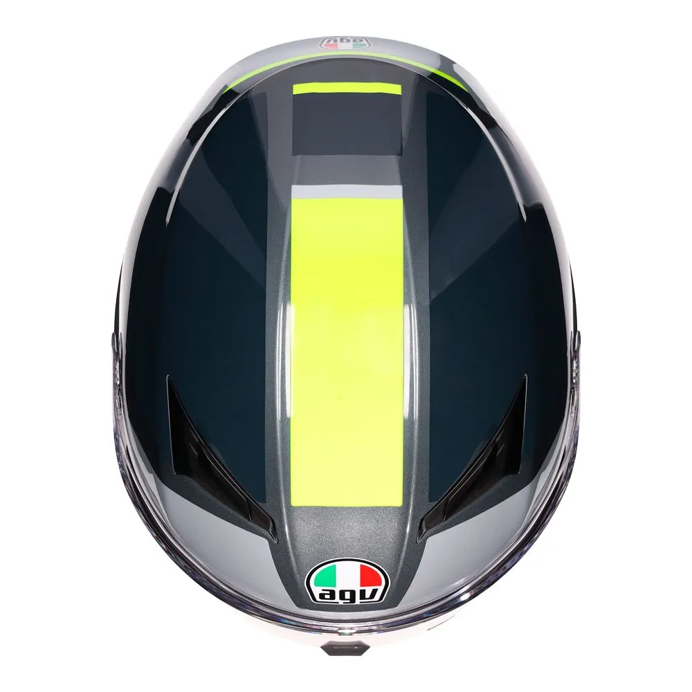 AGV - K3 Shade Black/Grey/Yellow Helmet - Image 6