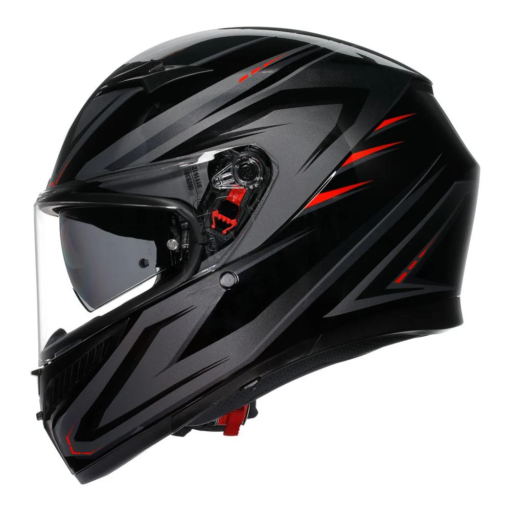 AGV - K3 Syth Black/Red Full Face Helmet - Image 4