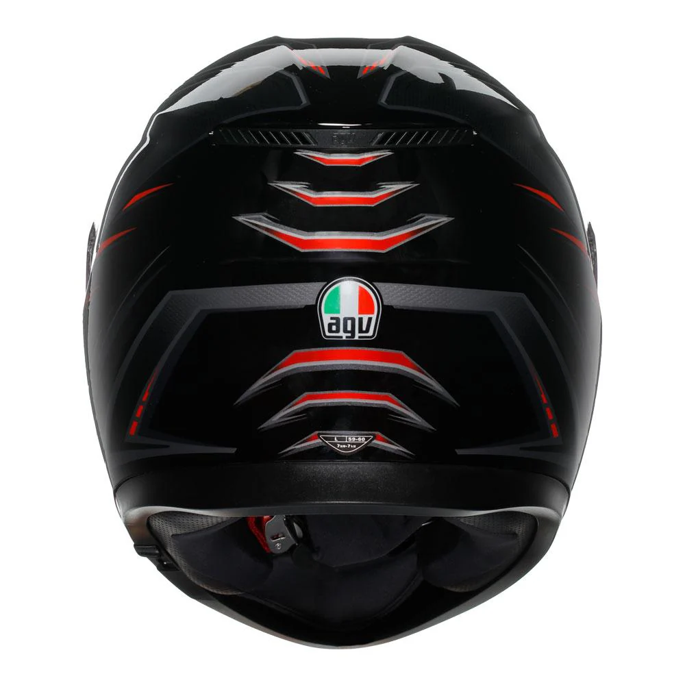 AGV - K3 Syth Black/Red Full Face Helmet - Image 5