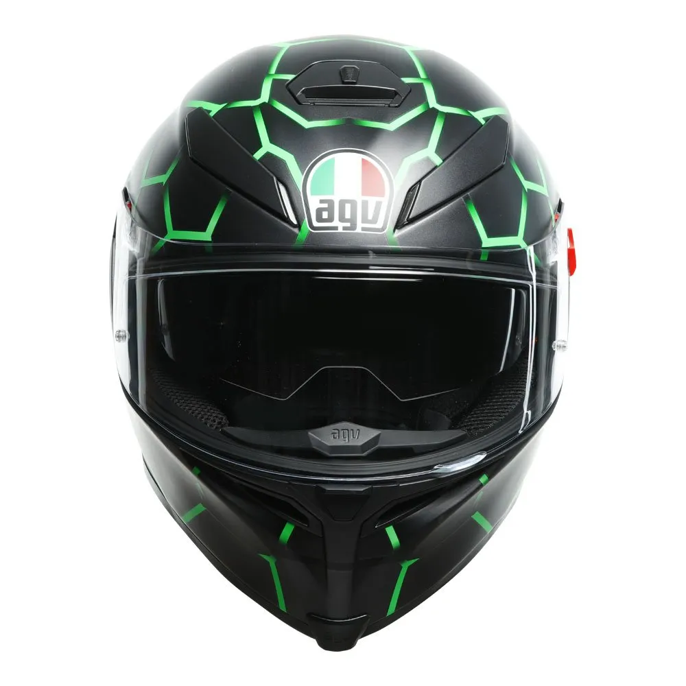 AGV - K5 S Vulcanum Black/Green Helmet - Image 2