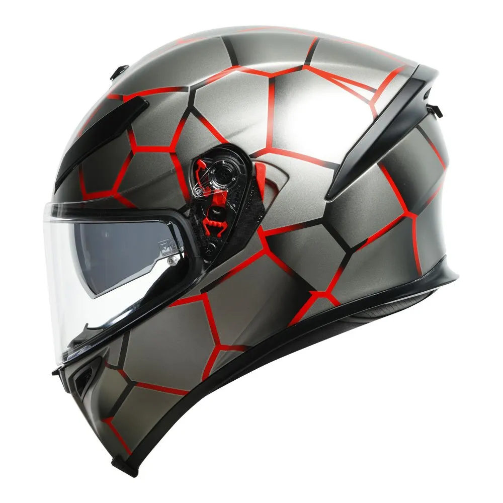 AGV - K5 S Vulcanum Grey/Red Helmet - Image 4