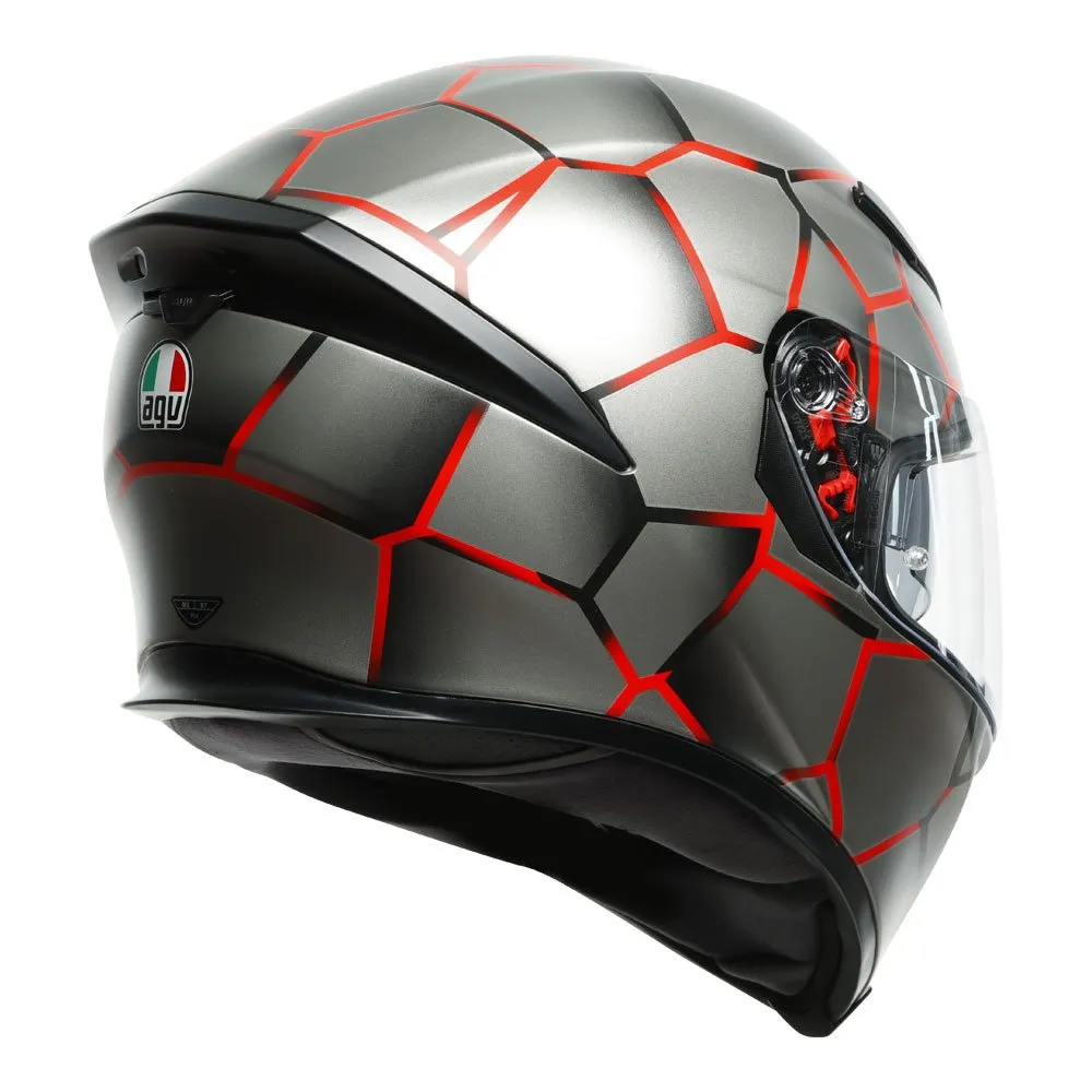 AGV - K5 S Vulcanum Grey/Red Helmet - Image 5