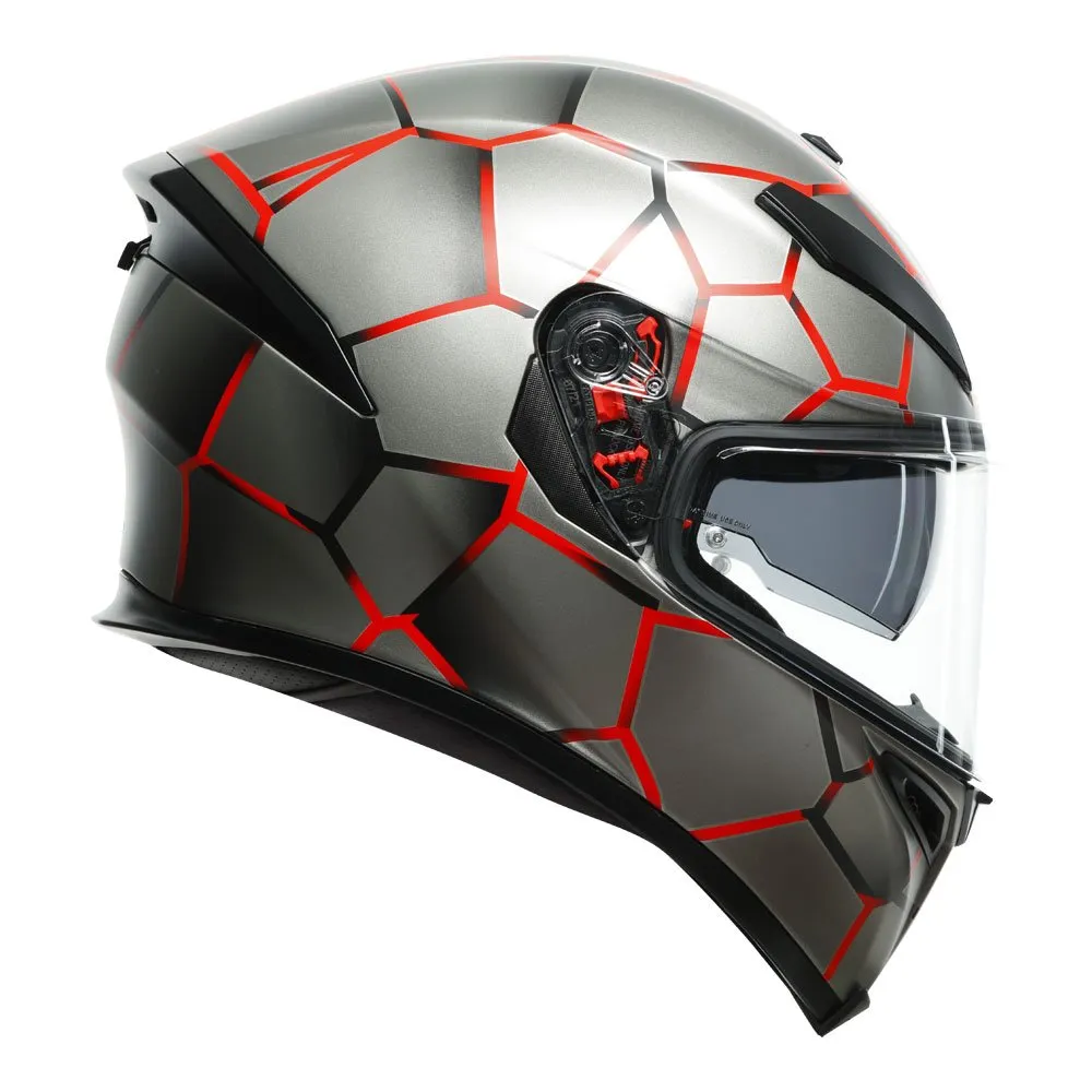 AGV - K5 S Vulcanum Grey/Red Helmet - Image 6