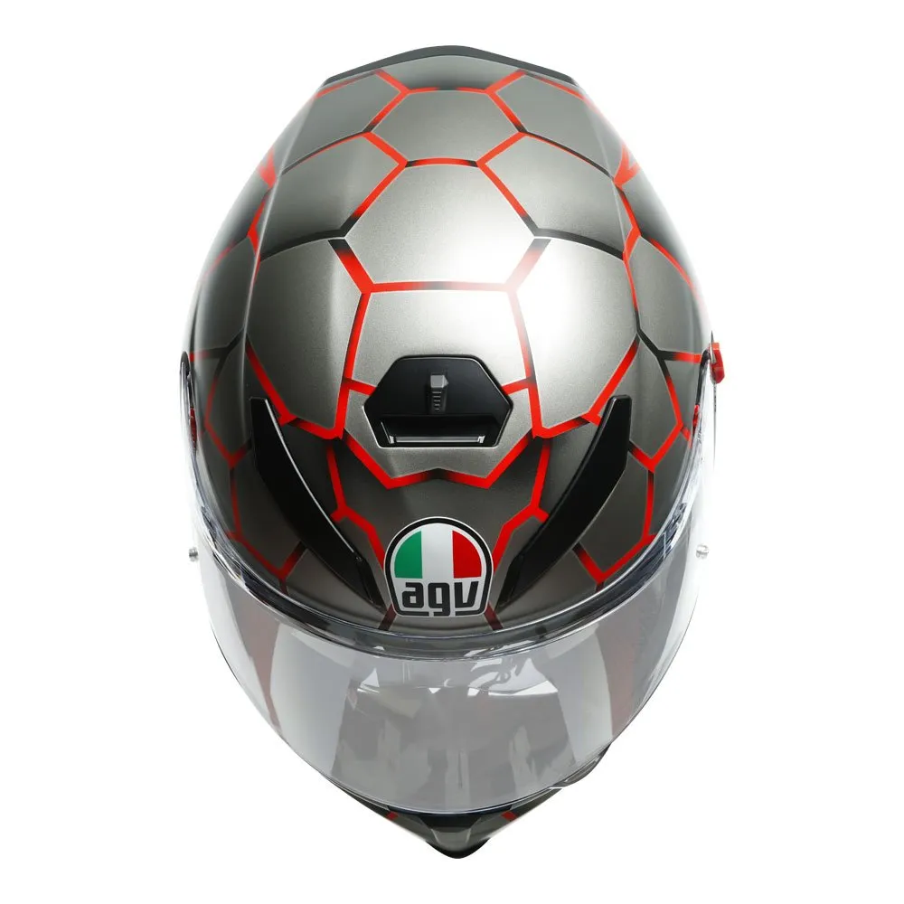 AGV - K5 S Vulcanum Grey/Red Helmet - Image 7