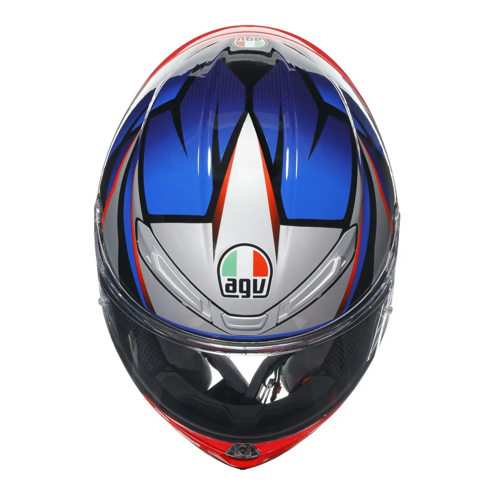 AGV - K6 S Slashcut Blue/Grey/Red Helmet - Image 7