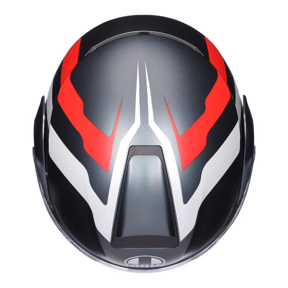 AGV - Street Modular Resia Matt Grey/Silver/Red Helmet - Image 6