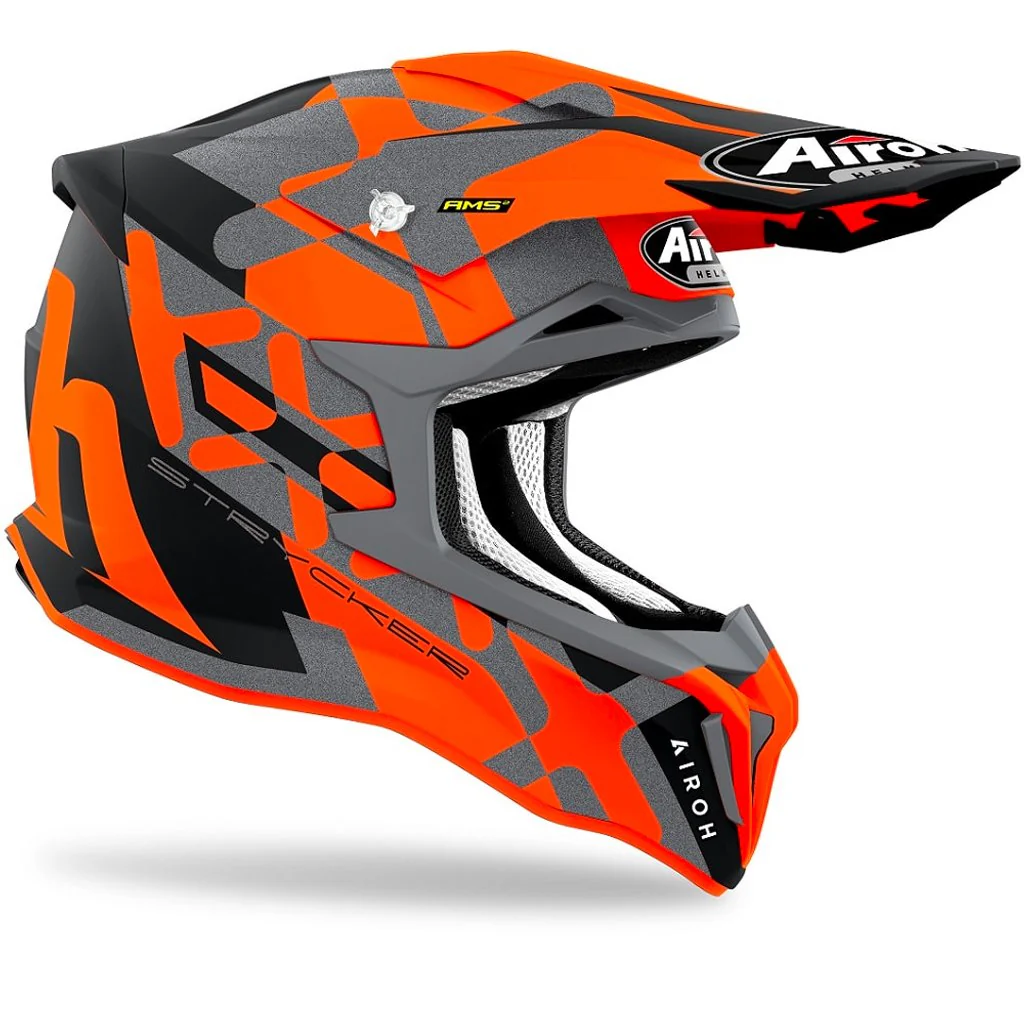 Airoh - Strycker XXX Grey/Orange Helmet - Image 2
