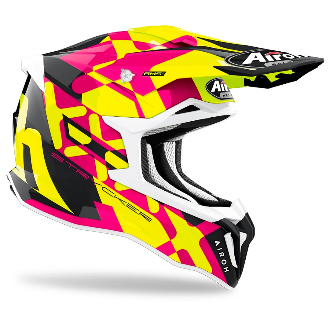 Airoh - Strycker XXX Yellow/Pink Helmet - Image 2