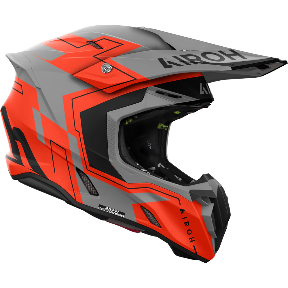 Airoh - Twist 3 Dizzy Orange/Grey Helmet - Image 2