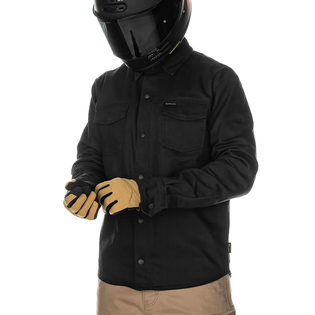 Akin Moto - Blackhawk 2.0 Black Motorcycle Shirt - Image 2