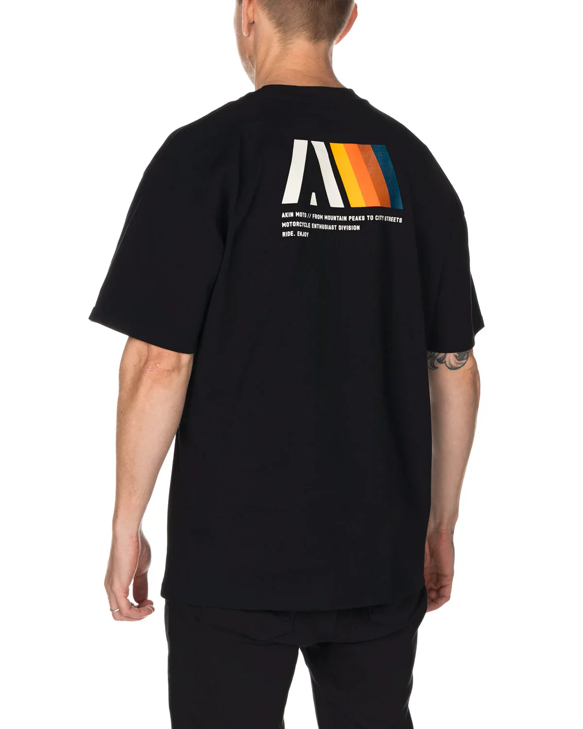 Akin Moto - Lomond Black Tee - Image 3