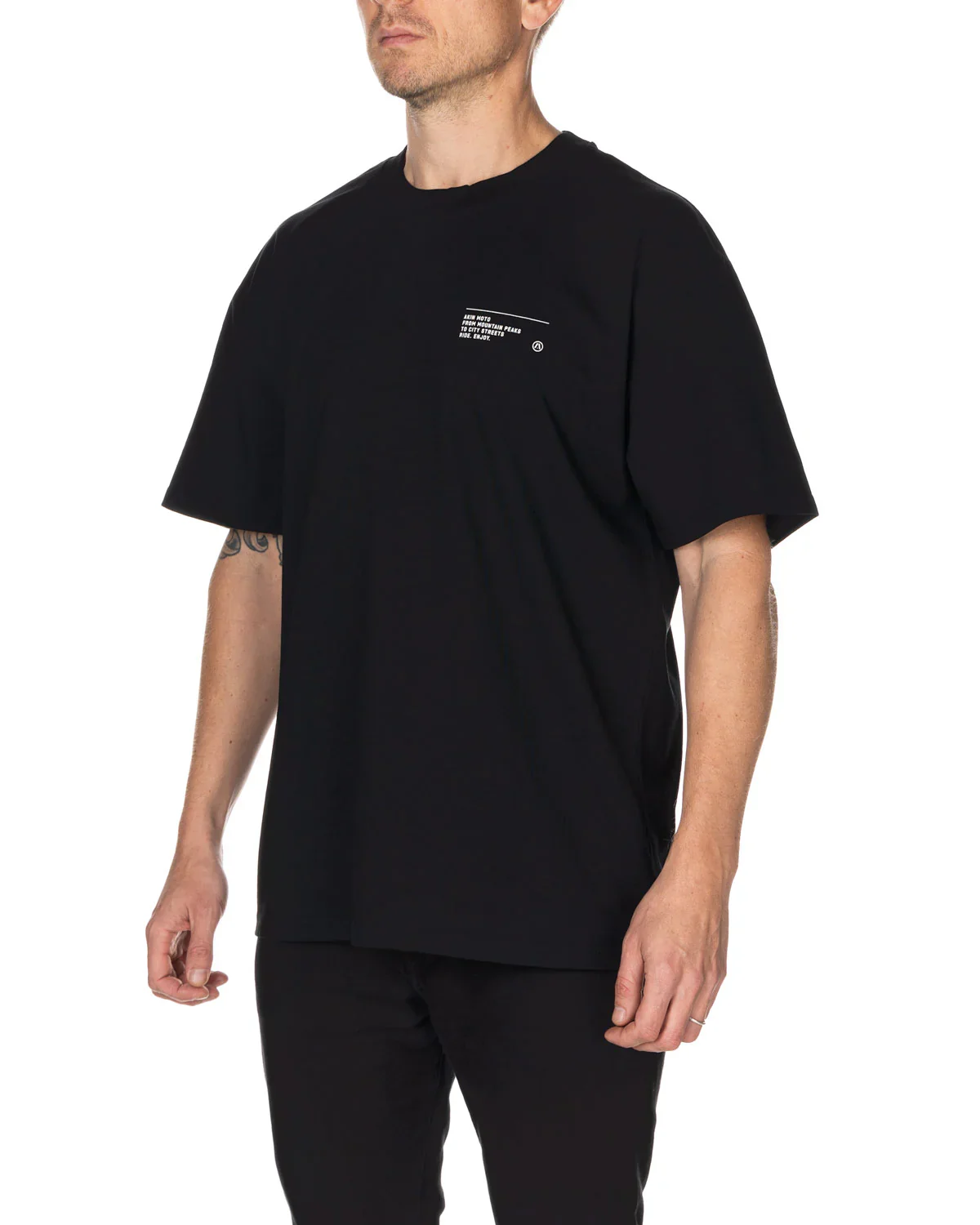 Akin Moto - Lomond Black Tee - Image 4
