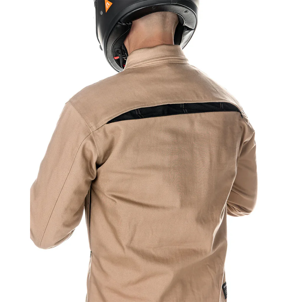 Akin Moto - Trusty 2.0 Khaki Motorcycle Shirt - Image 4