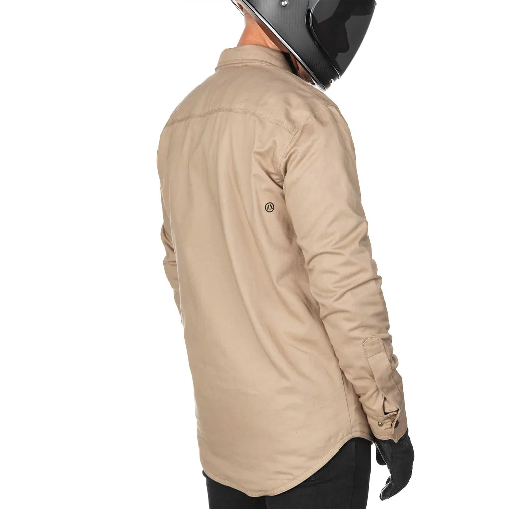 Akin Moto - Trusty Khaki Motorcycle Shirt - Image 2