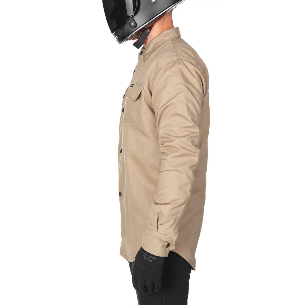 Akin Moto - Trusty Khaki Motorcycle Shirt - Image 3