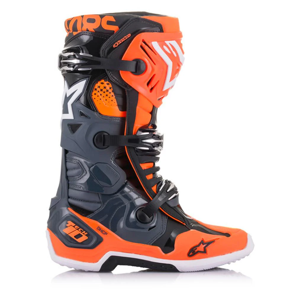 Alpinestars - Tech 10 Orange/Grey MX Boots - Image 3