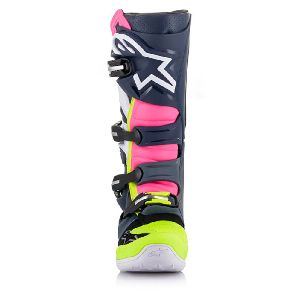 Alpinestars - Tech 7 Navy/Pink/Yellow MX Boots - Image 2