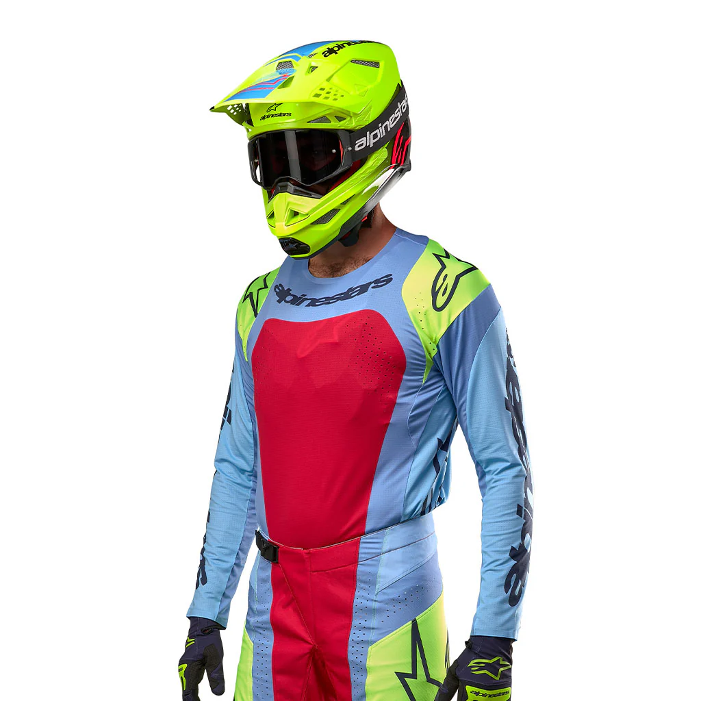 Alpinestars - 2024 Techstar Ocuri Blue/Red/Yellow Jersey - Image 3