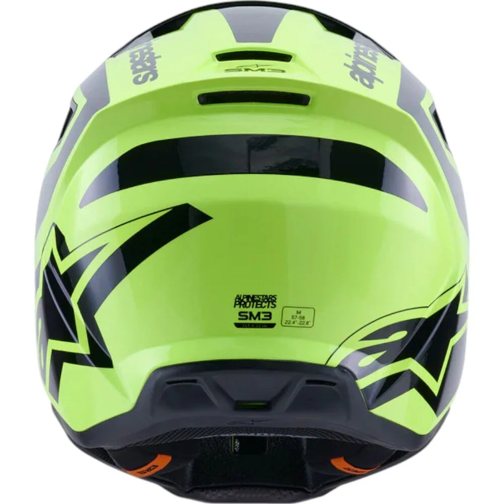 Alpinestars - 2025 SM3 Heat Fluoro Yellow/Black Helmet - Image 6