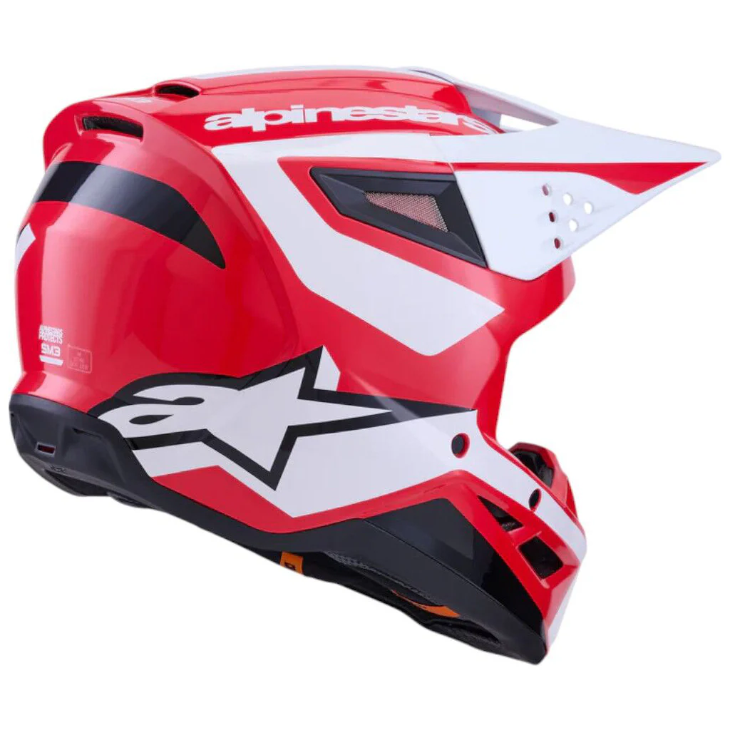 Alpinestars - 2025 SM3 Heat Red/White/Black Gloss Helmet - Image 4