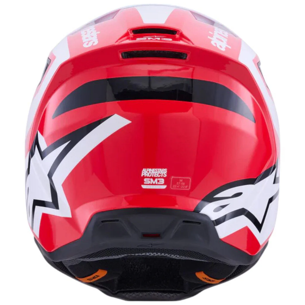 Alpinestars - 2025 SM3 Heat Red/White/Black Gloss Helmet - Image 5