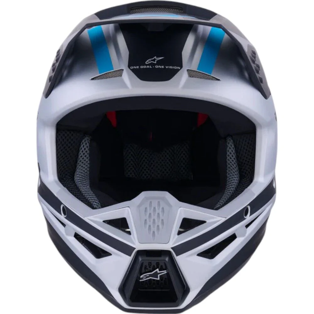 Alpinestars - 2025 SM3 Heat Silver/Blue/Black Matt Helmet - Image 3
