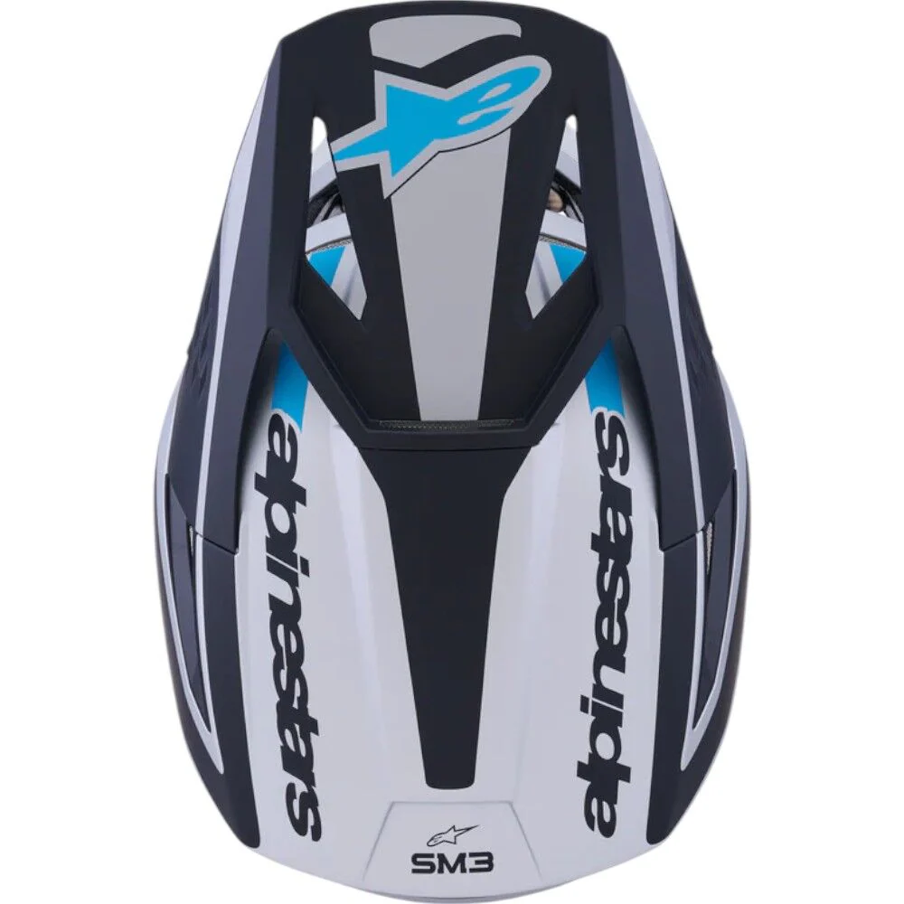 Alpinestars - 2025 SM3 Heat Silver/Blue/Black Matt Helmet - Image 7