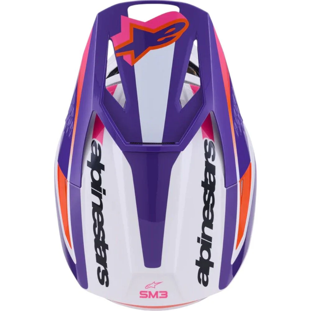 Alpinestars - 2025 SM3 Heat White/Purple/Pink Gloss Helmet - Image 7