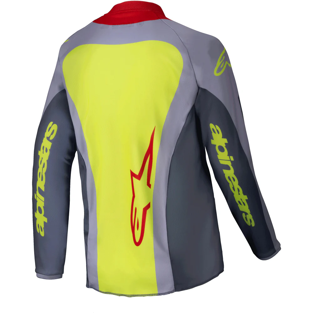 Alpinestars - 2025 Youth Racer Melt Bright-Red Gray Jersey - Image 2