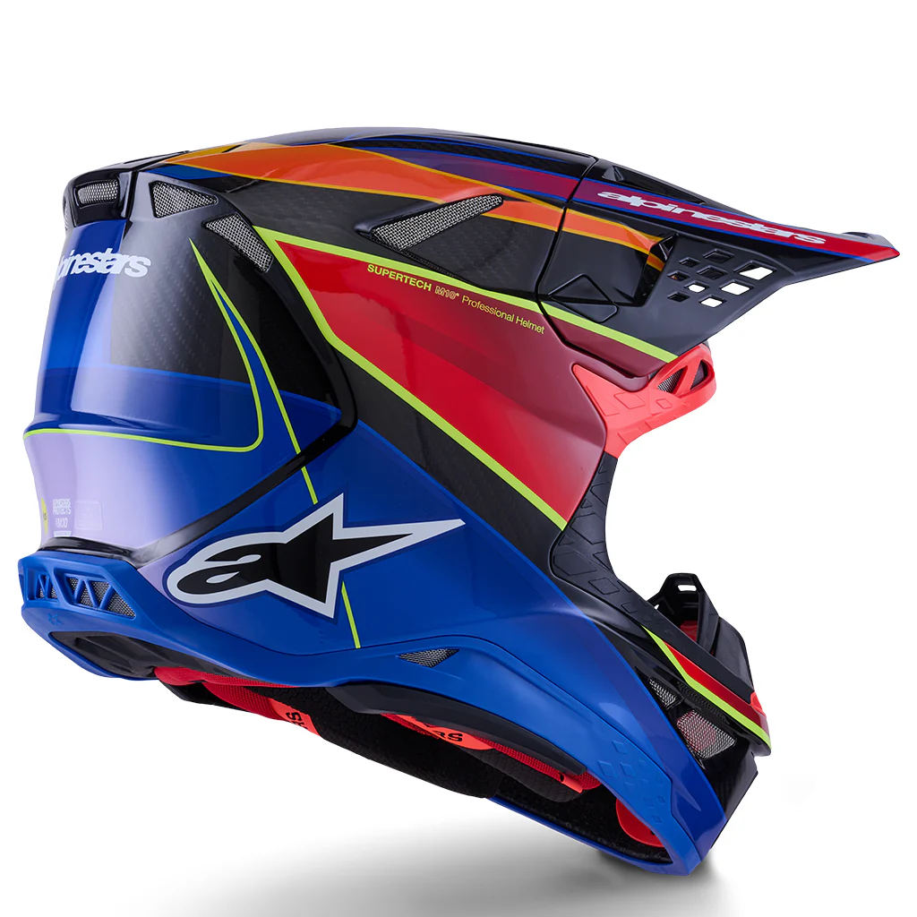 Alpinestars - 2026 SM10 Supertech Era Blue/Red/Yellow Helmet - Image 2