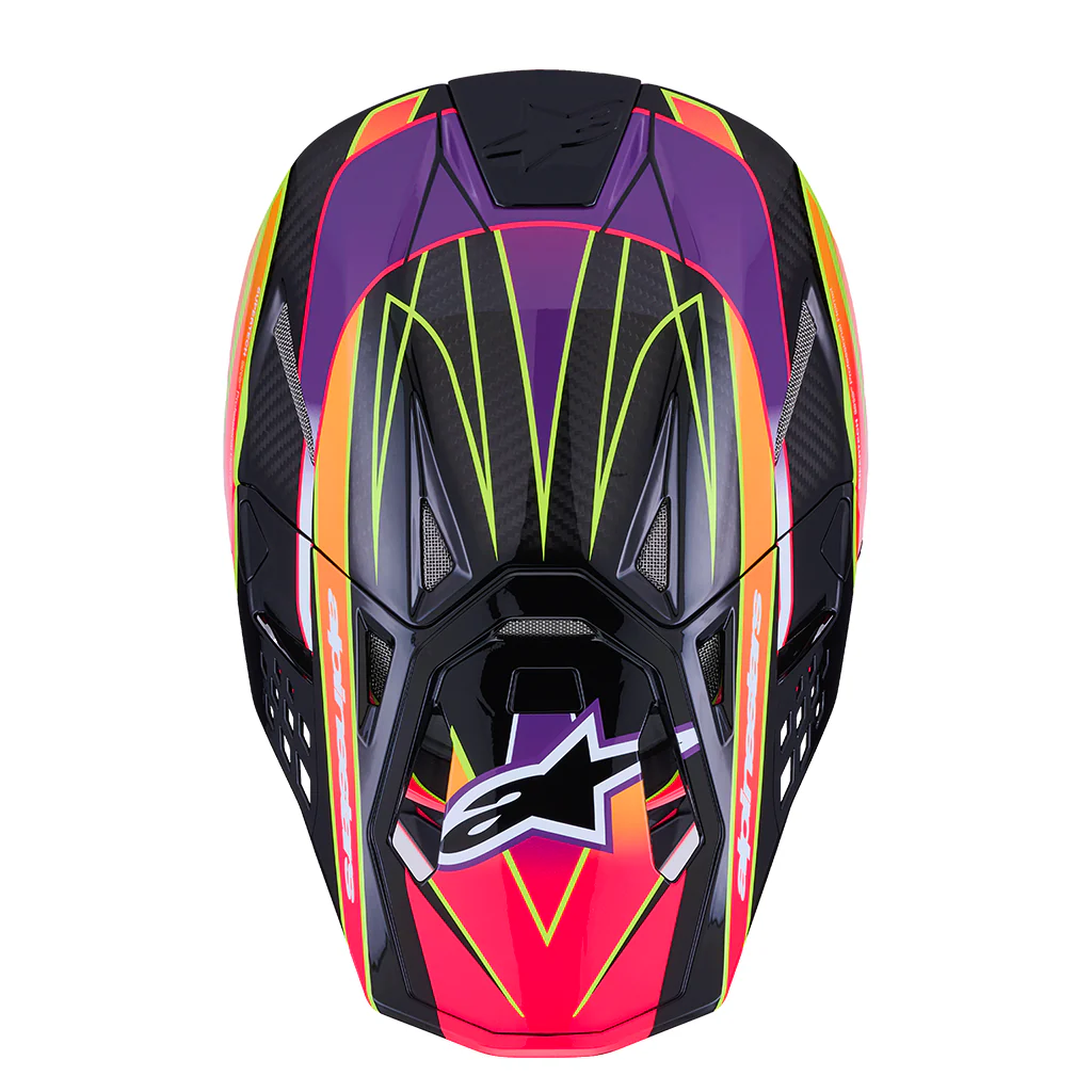 Alpinestars - 2026 SM10 Supertech Era Pink/Violet/Yellow Helmet - Image 3