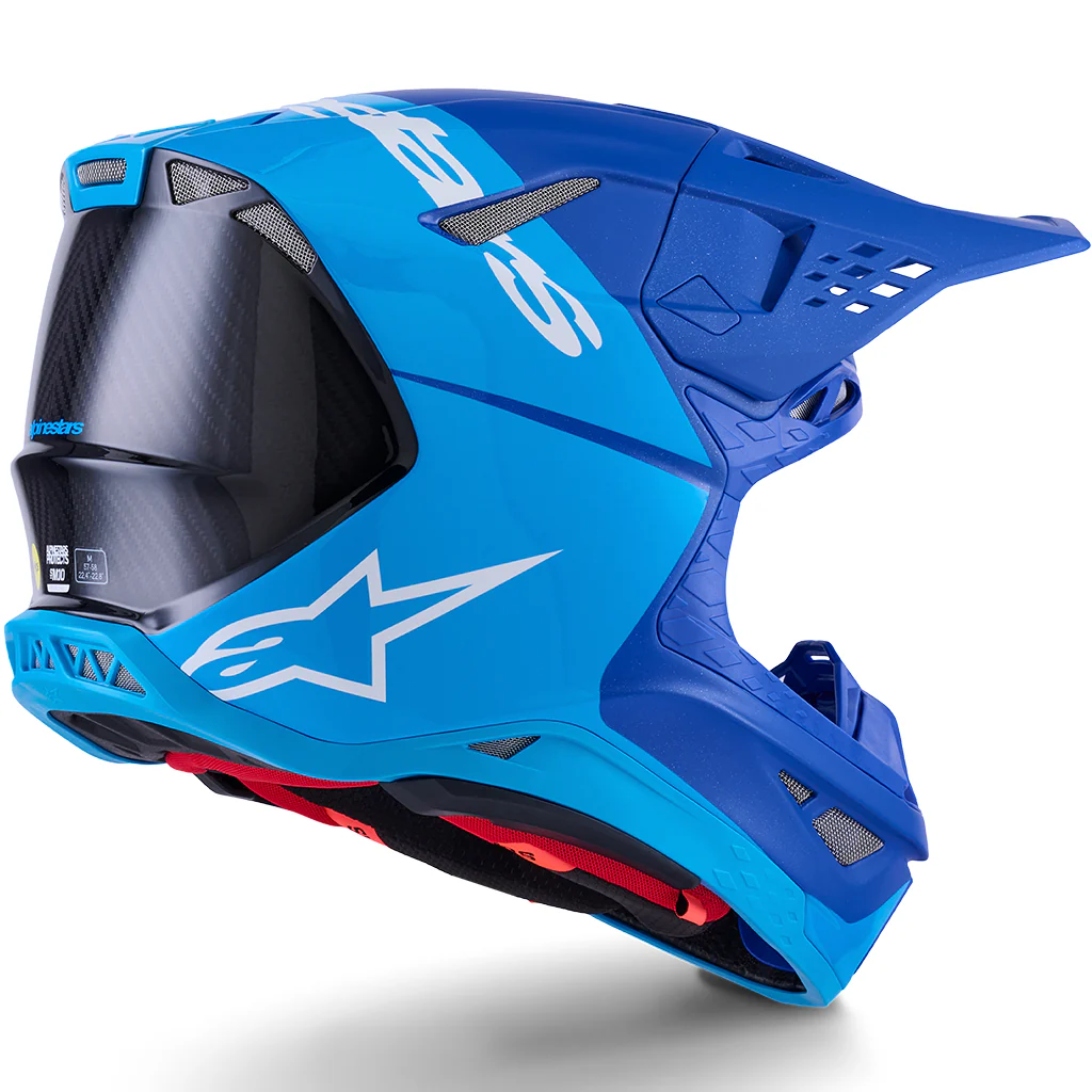 Alpinestars - 2026 SM10 Supertech Flood Blue/Black/Carbon Helmet - Image 2