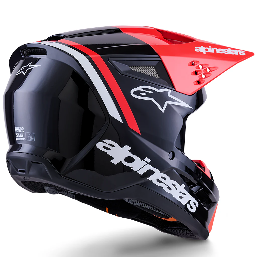 Alpinestars - 2026 SM3 Radium Black/Red/White Helmet - Image 2