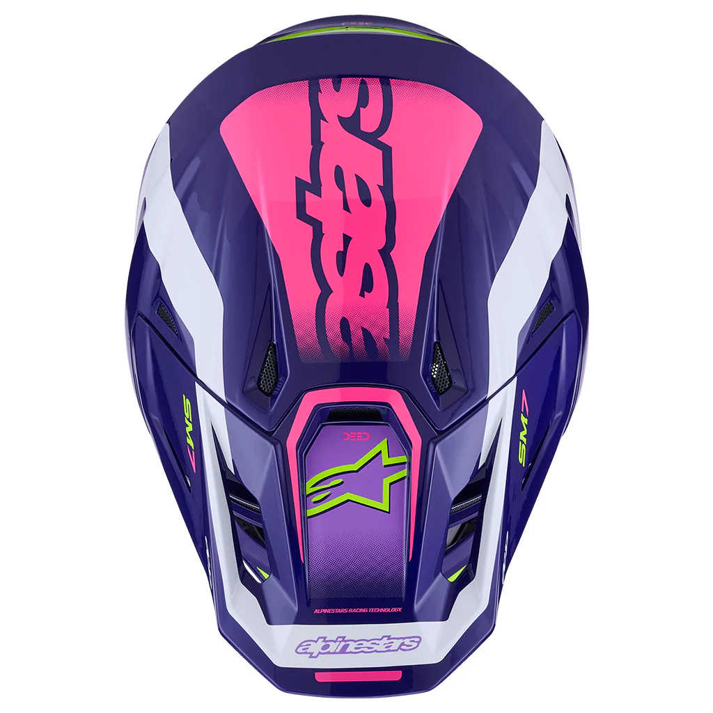 Alpinestars - 2026 SM7 Deed Gloss Purple/Pink Helmet - Image 3