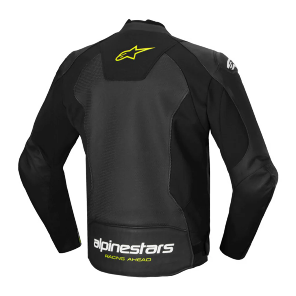 Alpinestars - Faster V3 Black/Yellow Air Leather Jacket - Image 2