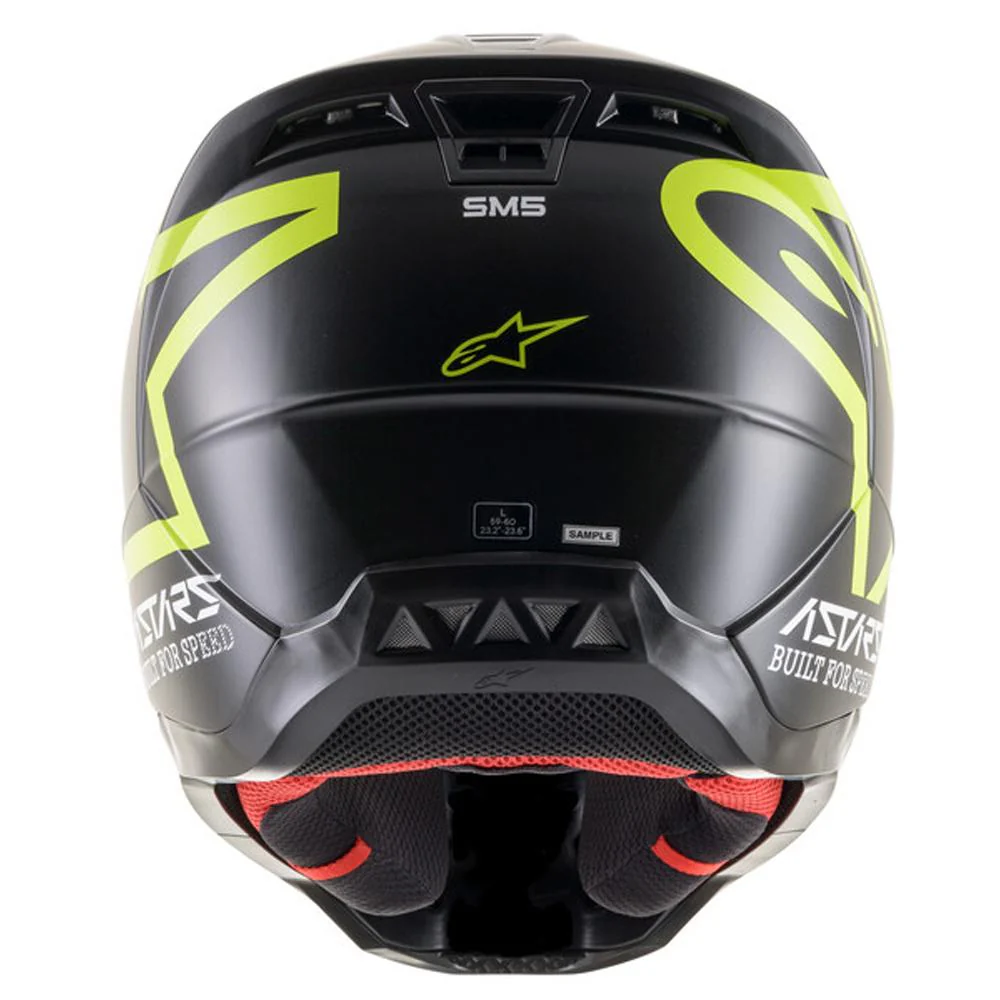 Alpinestars - 2023 SM5 Compass Matte Black/Yellow Helmet - Image 4