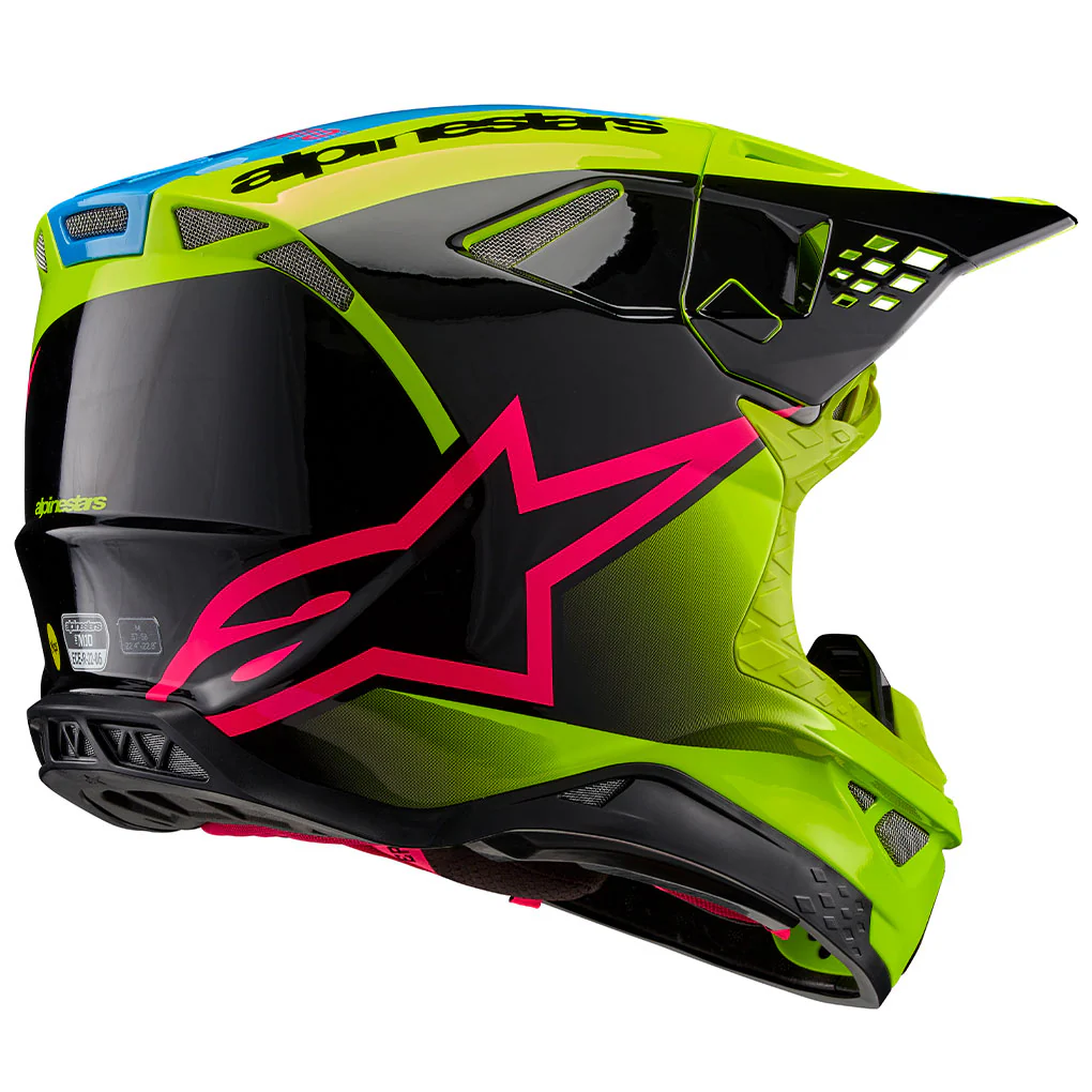 Alpinestars - SM10 Unite Flo Yellow/Black/Pink Helmet - Image 2